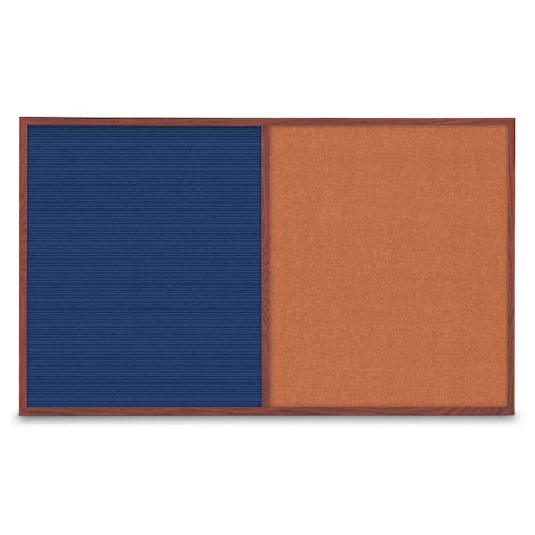 Enclosed Corkboard, 3 Door, 96"x48", 4" Fra